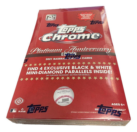 2021 Topps Chrome Hobby Box Platinum Anniversary Lite