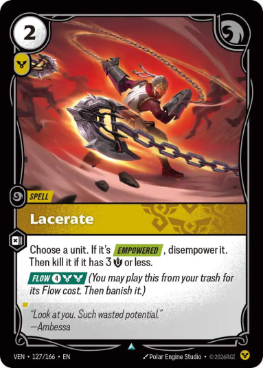 Lacerate (127/166 - Uncommon) [Riftbound TCG: Vendetta]