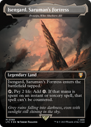 Isengard, Saruman's Fortress - Boseiju, Who Shelters All (Borderless) (Surge Foil Realms and Relics) [The Lord of the Rings: Tales of Middle-Earth Commander]