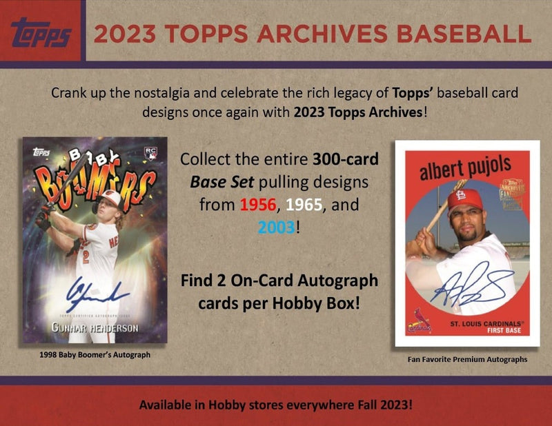 2023 Topps Archives Baseball - Hobby Pack