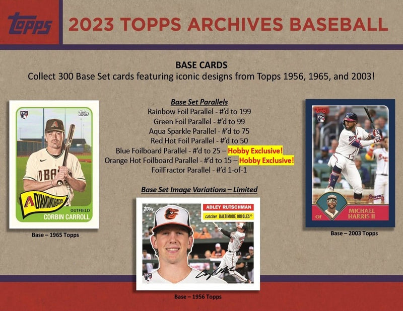 2023 Topps Archives Baseball - Hobby Box