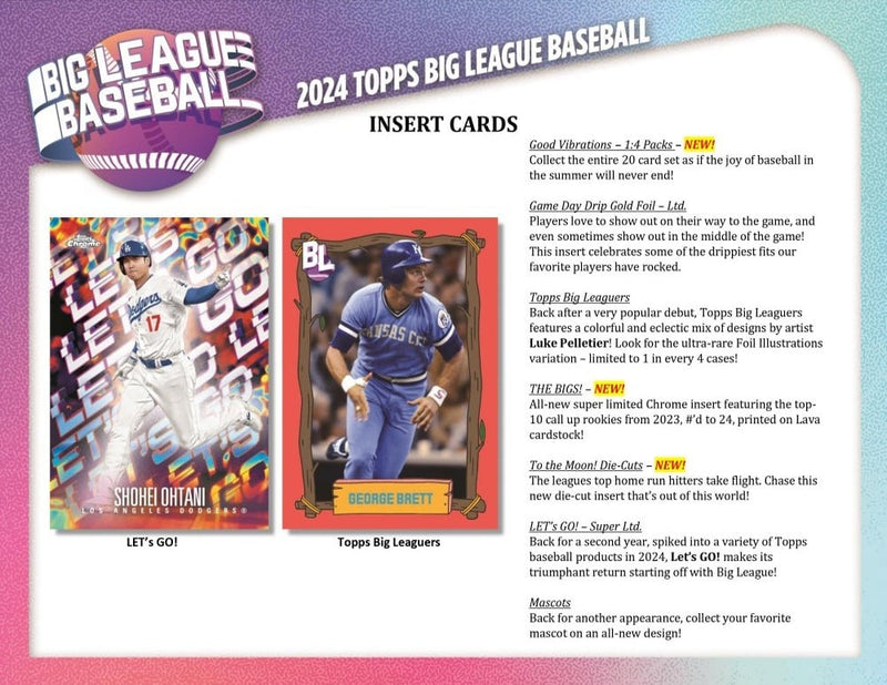 2024  Topps Big League Baseball Hobby Box