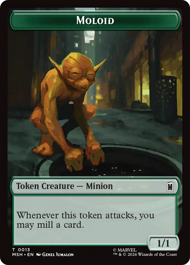 Wall // Moloid Double-Sided Token [Marvel Super Heroes Tokens]