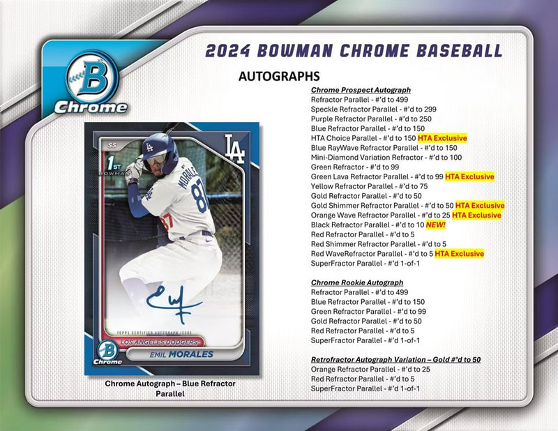 2024 Topps Bowman Chrome Autograph HTA Box