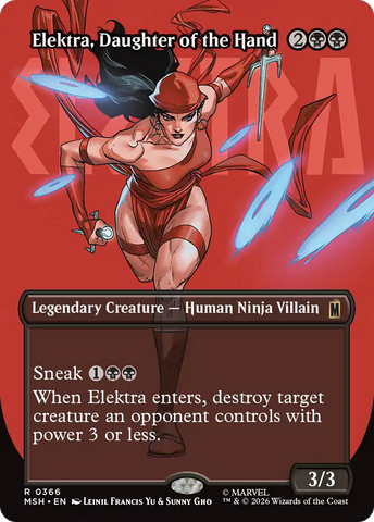Elektra, Daughter of the Hand (Borderless) (366) [Marvel Super Heroes]