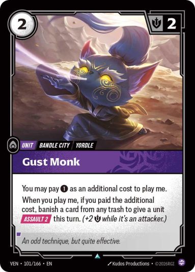 Gust Monk (101/166 - Uncommon) [Riftbound TCG: Vendetta]