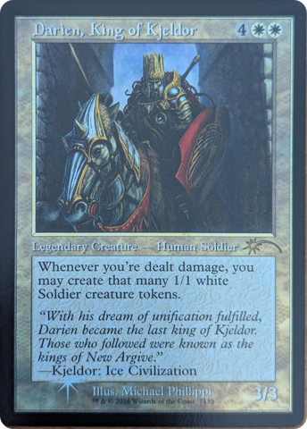 Darien, King of Kjeldor (7135) (Retro Frame) [Secret Lair Drop Series]