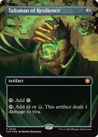 Talisman of Resilience (Borderless) [Secrets of Strixhaven Commander]