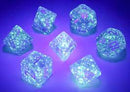 Chessex  7 Pc  Borealis - Purple/white