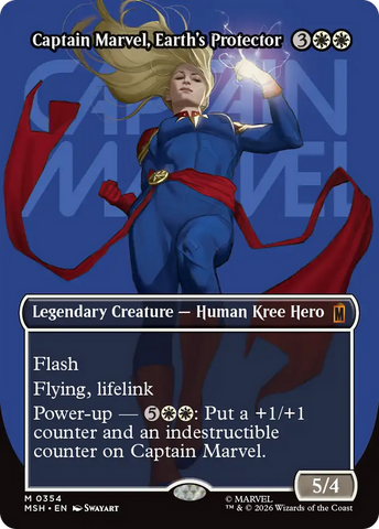 Captain Marvel, Earth's Protector (Borderless) (0354) [Marvel Super Heroes]