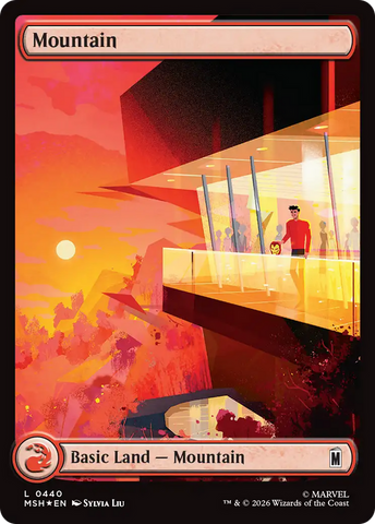 Mountain (0440) (Surge Foil) [Marvel Super Heroes]