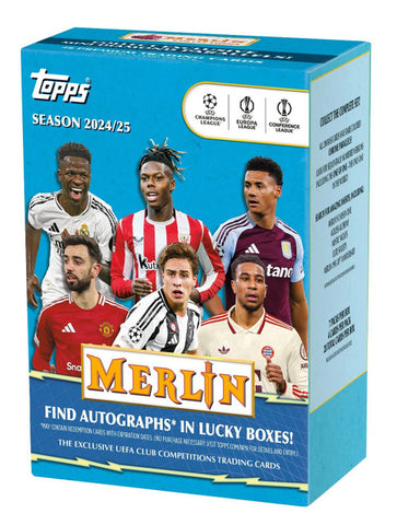 2024-25 Topps Chrome Merlin UEFA Club Competitions Soccer Blaster Box