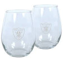 Stemless Wine Glasses - Raiders