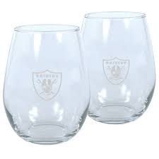 Stemless Wine Glasses - Raiders