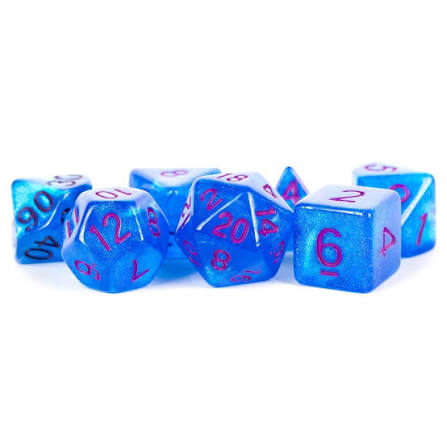 Acrylic 7 Dice Set - Stardust Blue & Purple