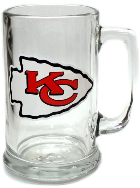 15 Oz Glass Mug - Chiefs