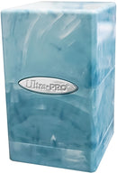 Deck Box Satin Tower: Marble Light Blue/white