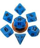 Acrylic 7 Dice Set - Glow Blue