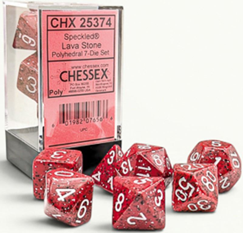 Chessex Speckled 7-Die Set Polyhedral Lava Stone