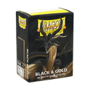 Dragon Shield Sleeves - Black & Gold Dual Matte