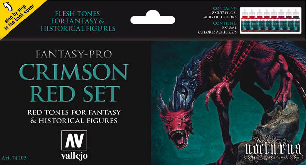 Vallejo: Fantasy Pro - Crimson Red Set