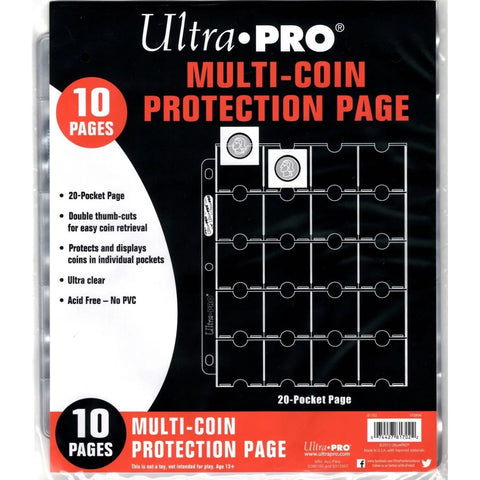 Coin Slot Binder Pages (10 Pack)