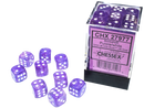 Chessex 36D6 Borealis  Purple/white
