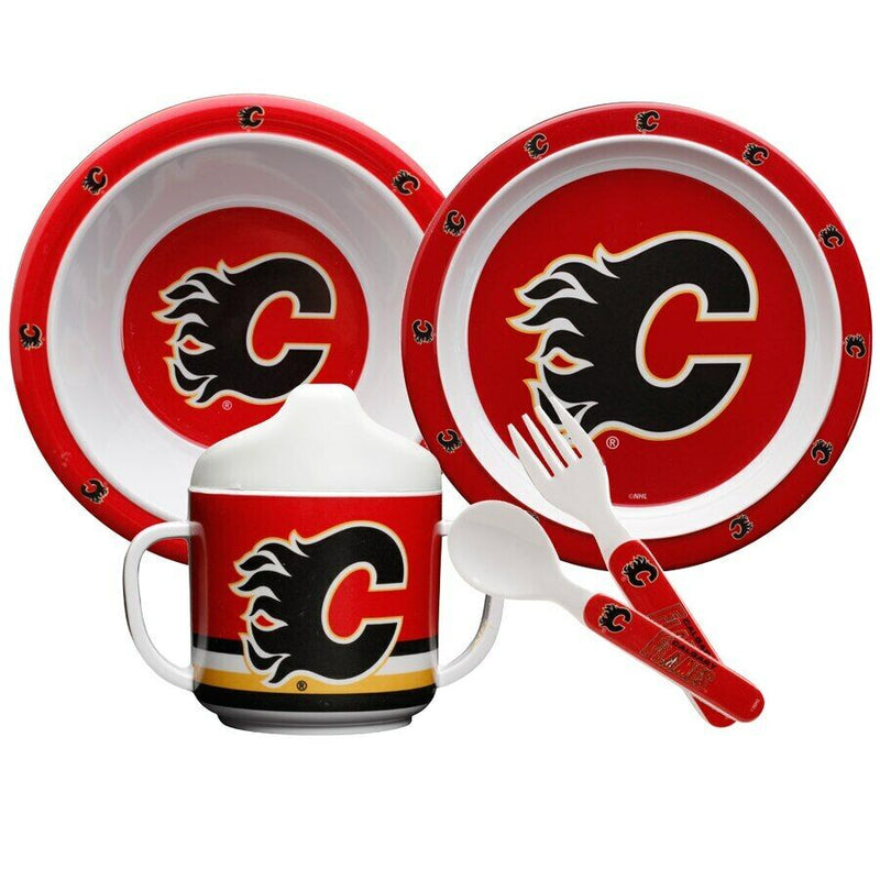 Children's 5 Pc Dinner Set - Calgary Flames