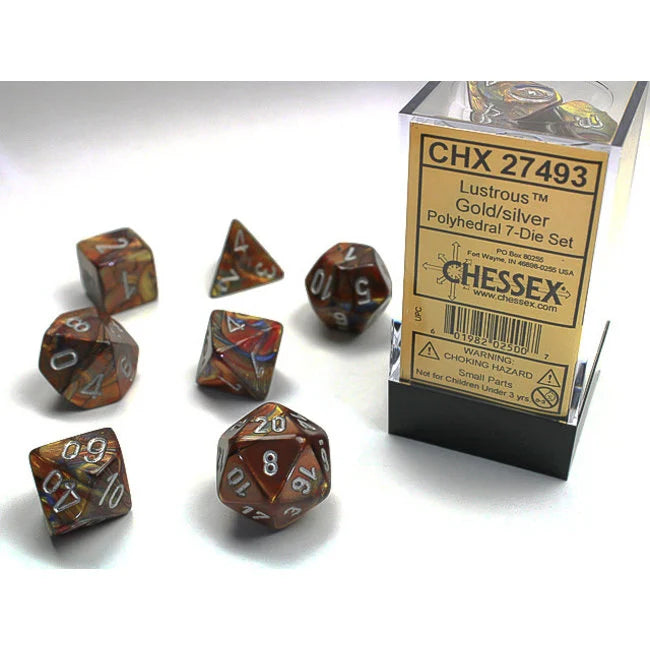 Chessex Lustrous 7 Pc  Gold/silver