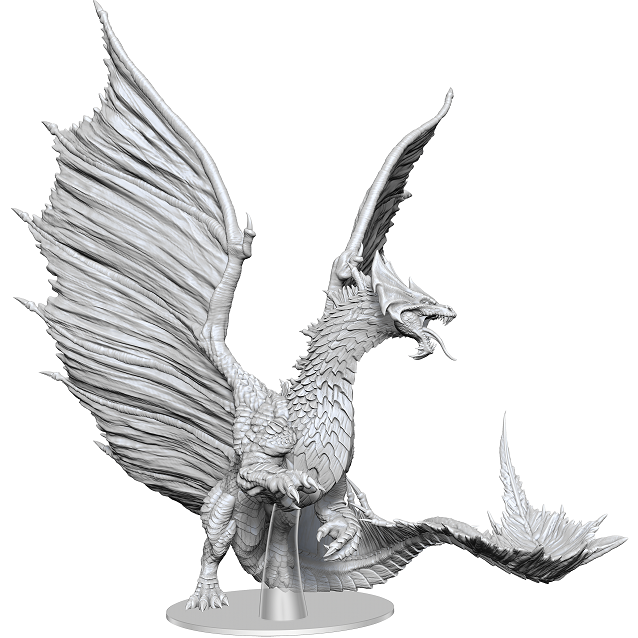 Adult Brass Dragon - Unpainted