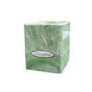 Deck Box Satin Cube: Marble Lime Green/white