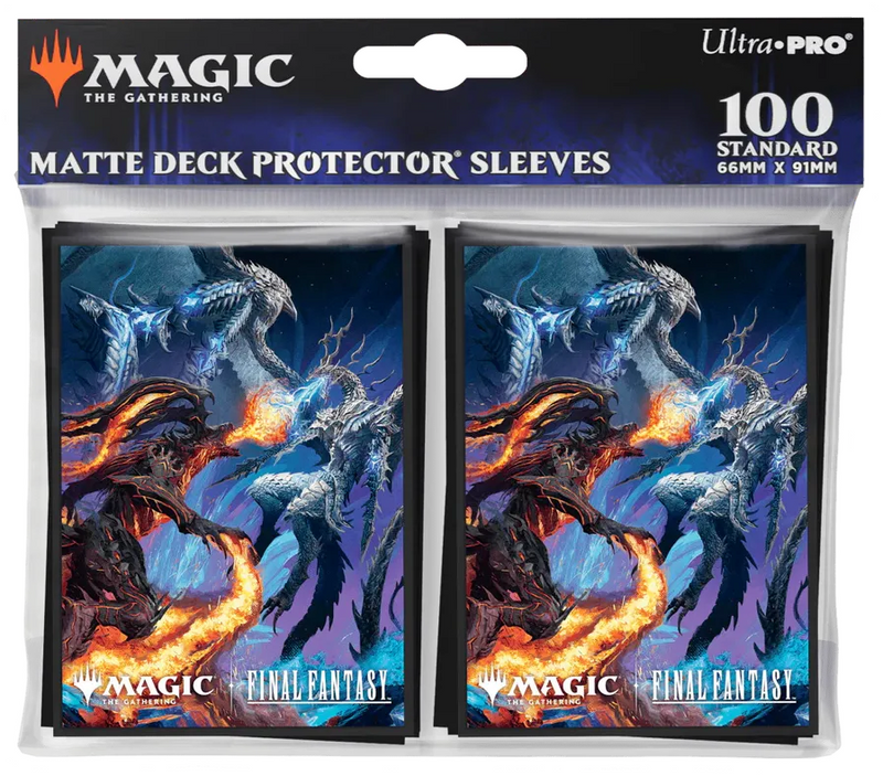 Ultra Pro Matte Sleeves 100ct - Final Fantasy - Bahamut & Ifrit
