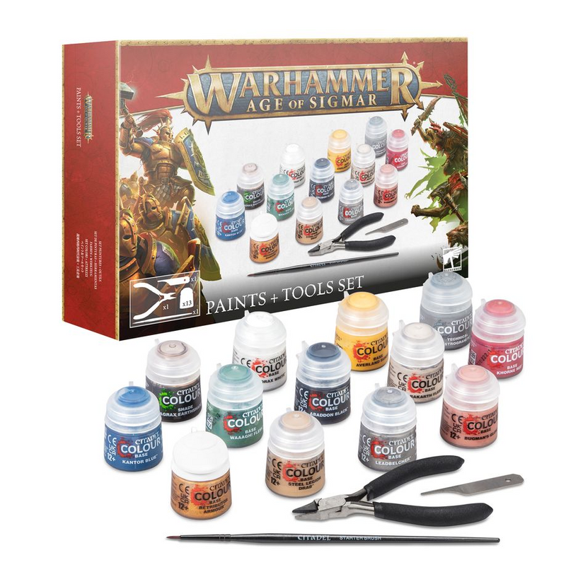 Warhammer: Age of Signmar Paints + Tools Set