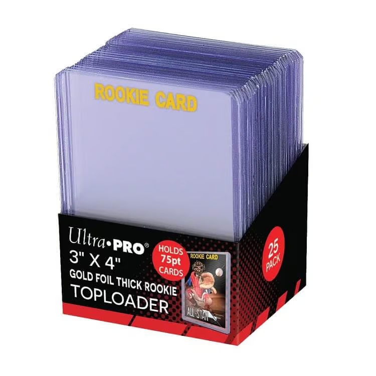 Ultra Pro 3" x 4" 75 pt Rookie Gold Foil Toploader - 25 pk