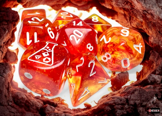Chessex 7 Dice Set - Nebula Molten/White