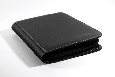 4 Pocket Top Loader Zip Up Binder - Black