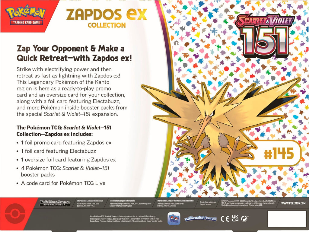 Scarlet & Violet: 151 - Zapdos ex Box Scarlet & Violet: 151 - Zapdos ex Box