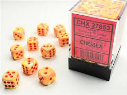 Chessex 36D6 Dicesky Sunburst red