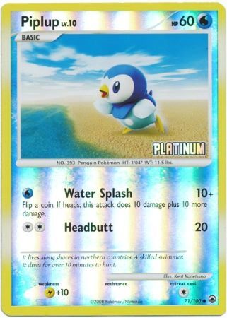 Piplup (71/100) [Burger King Promos: 2009 Collection]