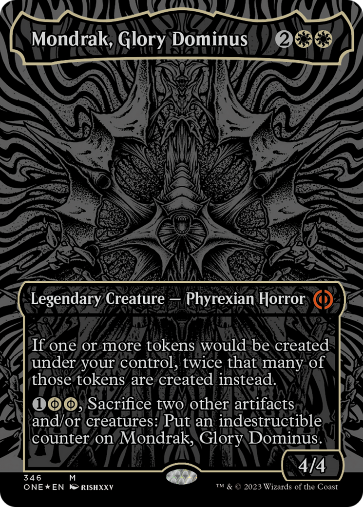 Mondrak, Glory Dominus (Oil Slick Raised Foil) [Phyrexia: All Will Be Mondrak, Glory Dominus (Oil Slick Raised Foil) [Phyrexia: All Will Be
