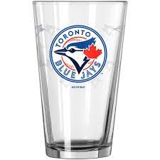 16Oz Glass Blue Jays