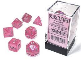 Chessex Borealis7 Pc Pink/silver