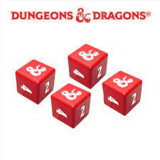 D&D Heavy Metal D6 Red/White