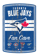 Faux Wood Blue Jays - Fan Cave Sign