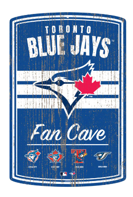 Faux Wood Blue Jays - Fan Cave Sign