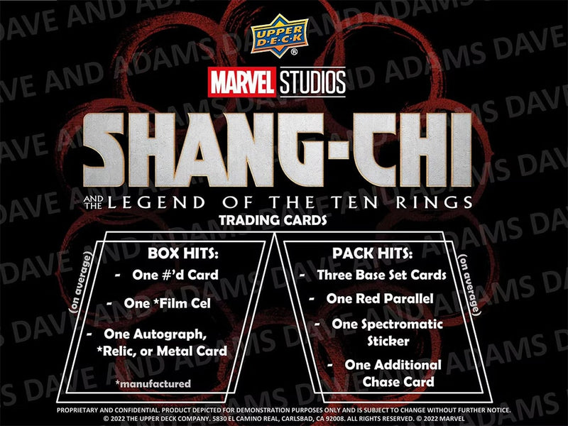 2022 Upper Deck Marvel Studios Shang Chi Trading Cards - Hobby Box