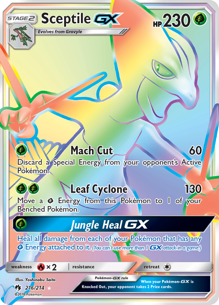 Sceptile GX (216/214) [Sun & Moon: Lost Thunder]