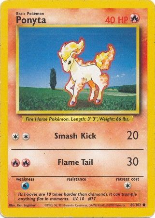 Ponyta (60/102) [Base Set Unlimited]