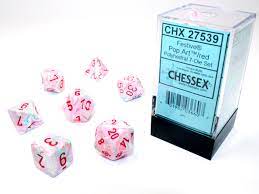 Chessex Festive 7 Pc Pop Art/red