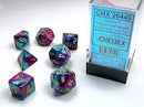 Chessex Gemini 7 Pc Purple-Teal/Gold